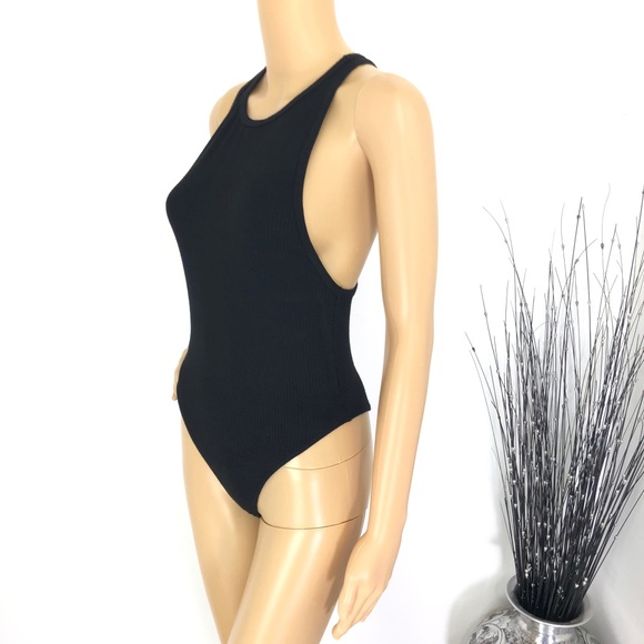 Bozzolo Tops - Bozzolo Ribbed Thong Racerback Bodysuit Large NWOT